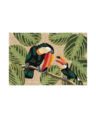 Liora Manne Frontporch Two Cute Toucans Area Rug, 2' X 3' In Neutral