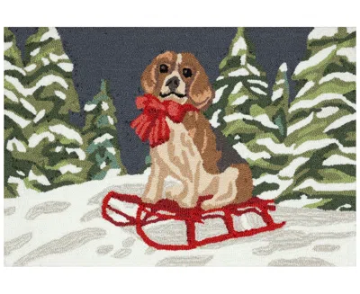 LIORA MANNE FRONTPORCH WINTER SLED DOG 2'6"X4' AREA RUG