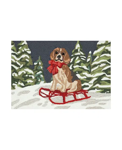 Liora Manne Frontporch Winter Sled Dog Area Rug, 1'8 X 2'6 In Multi