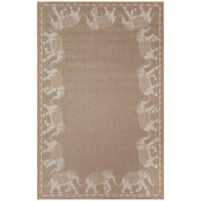 Liora Manne Humberto Marching Elephants Indoor/outdoor Area Rug In Navy