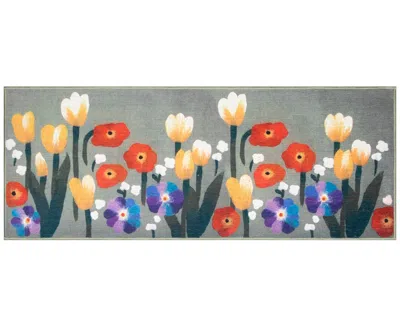 Liora Manne Impressions Le Jardin 1'11"x4'11" Runner Area Rug In Green