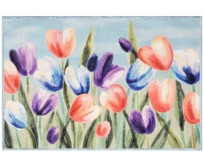 Liora Manne Impressions Tulips Rug Collection In Multi