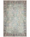 Liora Manne Inspirations Sarouk 2'1"x7'6" Runner Area Rug In Aqua