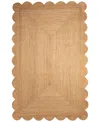 Liora Manne Java Scalloped Edge 5'x8' Area Rug In Camel