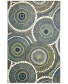 Liora Manne Marina Circles 7'10"x9'10" Area Rug In Azure