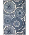 Liora Manne Marina Circles 8'10"x11'9" Area Rug In Blue,ivory