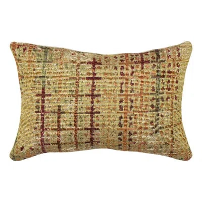 Liora Manne Marina Geometric Indoor/outdoor Throw Pillow In Gold