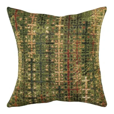 Liora Manne Marina Geometric Indoor/outdoor Throw Pillow In Green