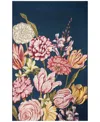 Liora Manne Marina Hallo Holland 1'11"x7'6" Runner Area Rug In Navy