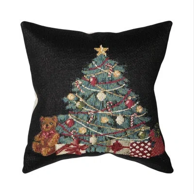 Liora Manne Marina Holiday Throw Pillow In Black