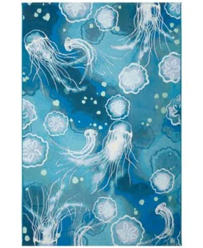 Liora Manne Marina Jelly Fish Rug Collection In Ocean