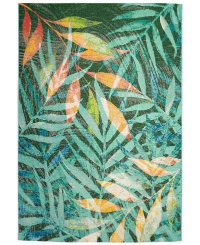 Liora Manne Marina Leaves 4'10"x7'6" Area Rug In Blue