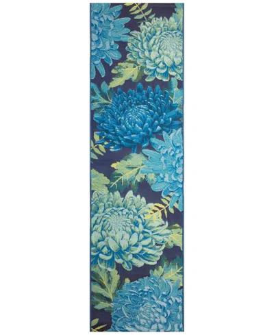 Liora Manne Marina Mum 1'11"x7'6" Runner Area Rug In Blue