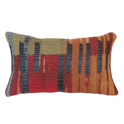 Liora Manne Marina Outdoor Pillow Cover & Insert In Blue;red