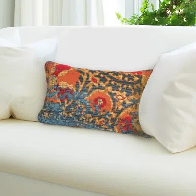 Liora Manne Marina Outdoor Square Pillow Cover & Insert In Blue;yellow;orange