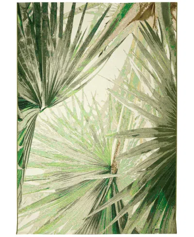 Liora Manne Marina Palm Fan 4'10"x7'6" Area Rug In Green
