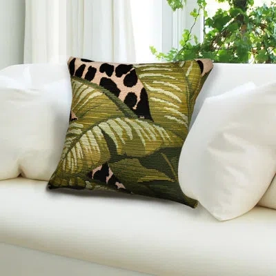 Liora Manne Marina Safari Outdoor Pillow Cover & Insert In Green