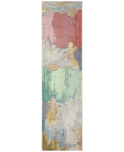 Liora Manne Marina Watercolor 1'11"x7'6" Runner Area Rug In Multi