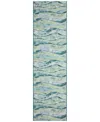 Liora Manne Marina Wave 1'11"x7'6" Runner Area Rug In Blue