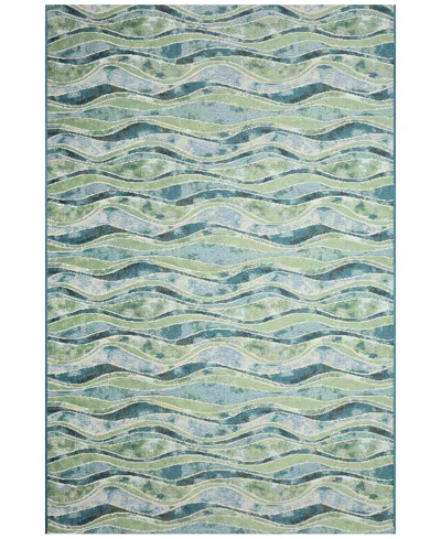 Liora Manne Marina Wave 6'6"x9'4" Area Rug In Blue