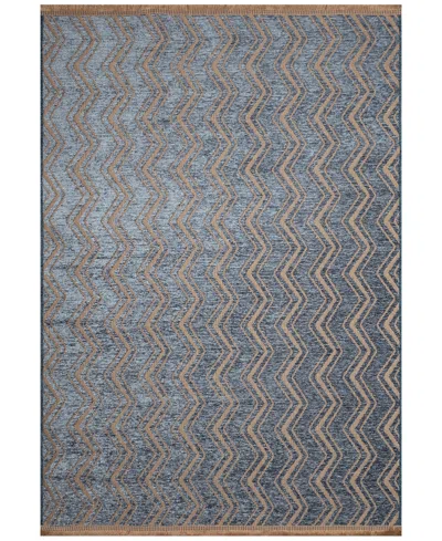 Liora Manne Mercer Zigzag 6'6"x9'4" Area Rug In Blue