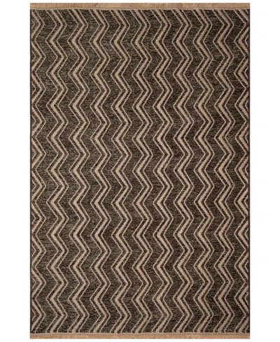 Liora Manne Mercer Zigzag 6'6"x9'4" Area Rug In Brown,tan