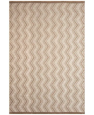 Liora Manne Mercer Zigzag 6'6"x9'4" Area Rug In Ivory