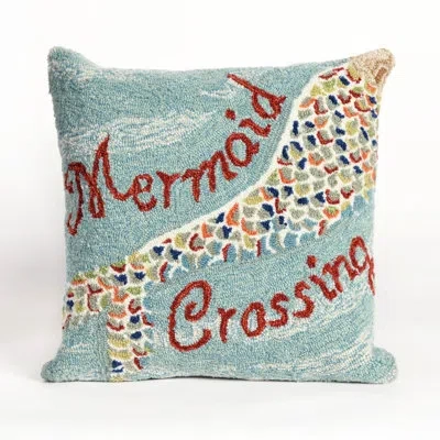 Liora Manne Mermaid Crossing Water Throw Pillow