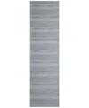 Liora Manne Miranda Tweed Stripe 1'11"x7'6" Runner Area Rug In Denim