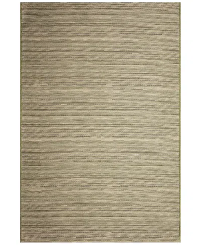 Liora Manne Miranda Tweed Stripe 4'10"x7'6" Area Rug In Green