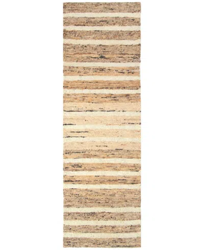 Liora Manne Mojave Horizon Stripe 2'x7'6" Runner Area Rug In Sand