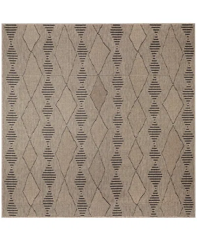 Liora Manne Monaco Diamonds 7'10"x7'10" Square Area Rug In Taupe