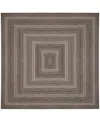 Liora Manne Monaco Multi Border 7'10"x7'10" Square Area Rug In Black