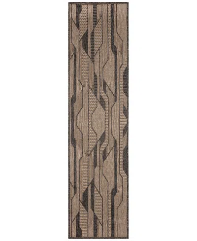 Liora Manne Monaco Vienna 1'11"x7'6" Runner Area Rug In Taupe