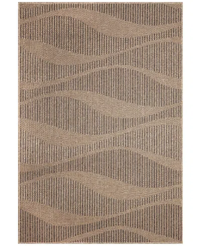Liora Manne Monaco Wave 6'6"x9'4" Area Rug In Taupe