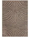 Liora Manne Monaco Zebra 6'6"x9'4" Area Rug In Taupe
