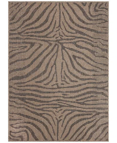 Liora Manne Monaco Zebra 7'10"x9'10" Area Rug In Taupe