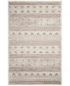 Liora Manne Napoli Diamond Stripe 5'3"x7'6" Area Rug In Camel