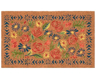 Liora Manne Natura Block Print Flowers 2'x3' Area Rug In Multi