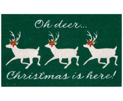 Liora Manne Natura Christmas Is Here Rug Collection In Jade