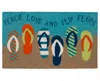 Liora Manne Natura Flip Flops 2'x3' Area Rug In Ocean