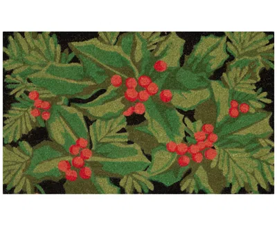 Liora Manne Natura Hollyberries 1'6"x2'6" Area Rug In Black