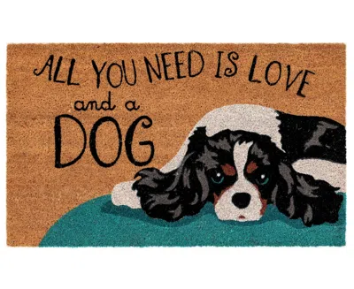 Liora Manne Natura Love And A Dog 2'x3' Area Rug In Tan