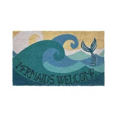 Liora Manne Natura Mermaids Welcome Indoor/outdoormat In Multi