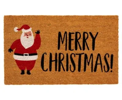 Liora Manne Natura Merry Christmas Santa Rug Collection In Brown
