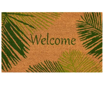 Liora Manne Natura Palm Border 1'6"x2'6" Area Rug In Green