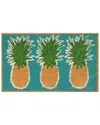Liora Manne Natura Pineapples Aqua Coir Doormat In Aqua