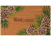 Liora Manne Natura Pinecone Border 1'6"x2'6" Area Rug In Tan