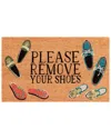 Liora Manne Natura Please Remove Your Shoes Natural Coir Doormat In Natural