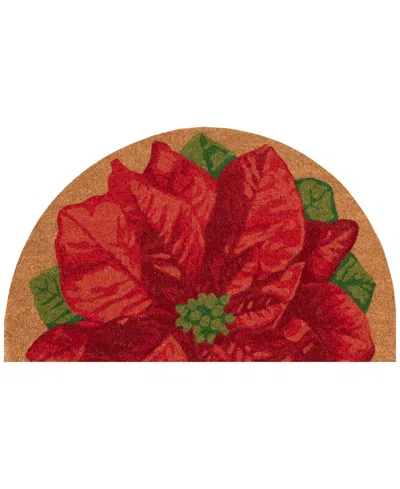 Liora Manne Natura Poinsettia 1'6"x2'6" Area Rug In Tan